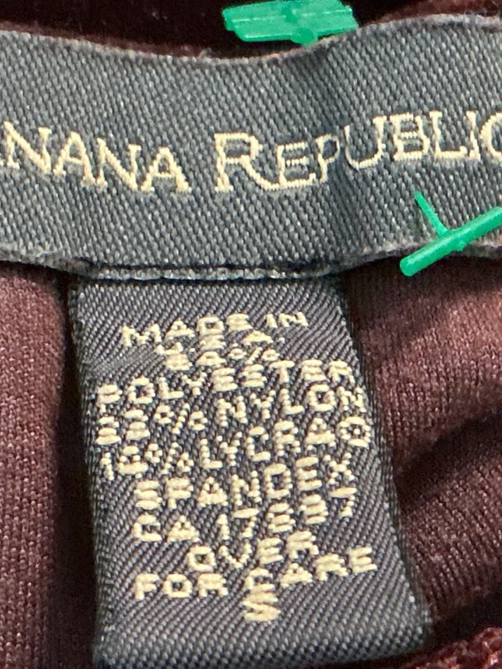 Banana Republic Dark Burgundy  Velour Long Sleeve Top Size S - Picture 5 of 5